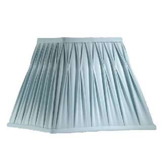 NEW 7.5 in. Wide Square Clip On Chandelier Lamp Shade, Blue, Faux Silk 