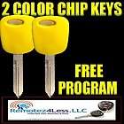 NEW UNIQUE CUSTOM YELLOW FORD LINCOLN TRANSPONDER CHIP IGNITION KEYS 
