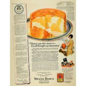  1926 Ad Swans Down Cake Flour Angel Sponge Cake Recipe 