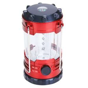  Red 12 LED Camping Lantern Light w/ Compass: Sports 