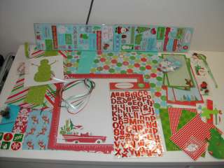 Scrapbook CHRISTMAS Santa Sleigh PAPER STICKER Lot * & FREE 