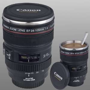   Canon Zoom Lens Ef 24 105Mm Thermos Coffee Cup /Camera Lens Mug /Lens