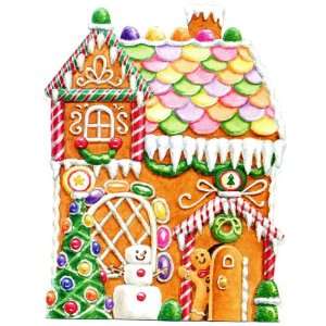  Box of 15 Christmas Cards   Carol Wilson Gingerbread House 