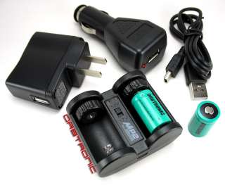 CR2, CR123 CHARGER +2x CR2 RECHARGEABLE Lithium Battery  