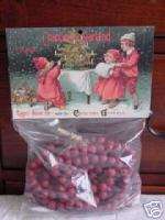 Primitive Cranberry Christmas Tree Garland ~ 9ft ~ NEW  