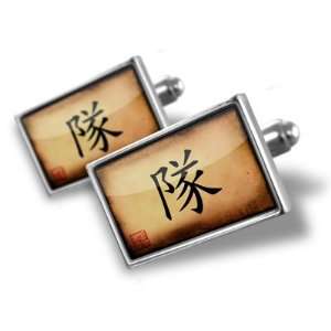  Cufflinks Force Chinese characters, letter   Hand Made 