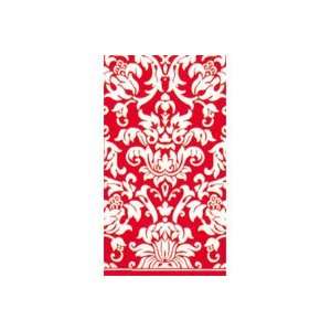    Damask Red & White Christmas Party Guest Towel: Home & Kitchen