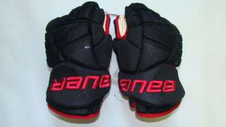 BAUER X60 CUSTOM COLORS BLACK/RED HOCKEY GLOVES 13  