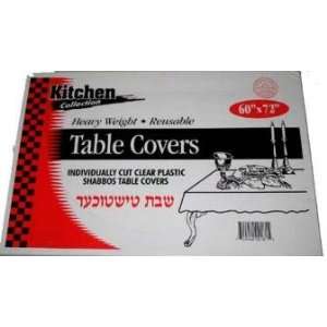  CLEAR PLASTIC TABLE COVERS 60 X 72 10CS 
