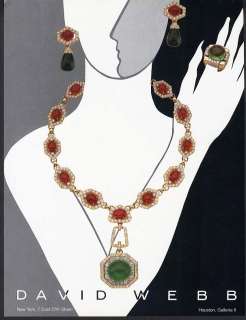 DAVID WEBB JEWELRY AD Diamonds   Rubies   Emeralds 1982  