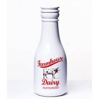 Vintage Style Stoneware Milk Bottle with Cap, Use As Creamer, Vase 