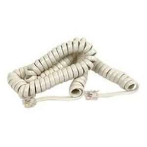  Coiled Telephone Handset Cord 25ft Ivory: MP3 Players 