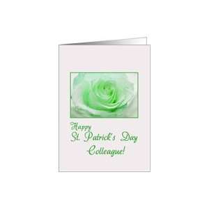  colleague green rose St. Patricks Day card Card Health 