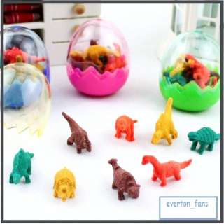Dinosaur Egg + 8 Rubber Erasers Party Favours Kid Gift  