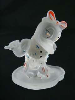 Vintage Disney Daisy Duck Frosted Glass Figure Italy  
