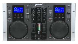 GEMINI CDM 3200 Dual DJ CD Player Mixer + Headphones  