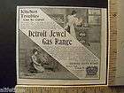 1898 paper ad detroit jewel gas range stove works chicago