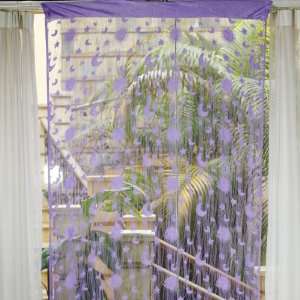   String Door Curtain Window Room Divider   Purple