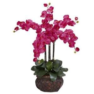   Phalaenopsis w/Decorative Vase Silk Flower Arrangement: Home & Kitchen