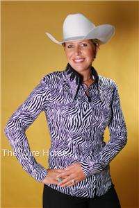 NEW Lisa Nelle Zebra Horsemanship Shirt 11249 Size Medium WILD 