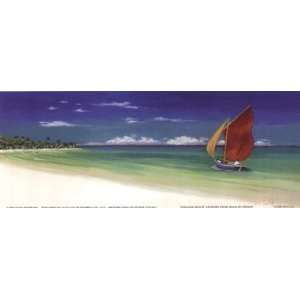    Paradise Beach   Poster by David Paterson (10x4): Home & Kitchen
