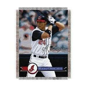 Grady Sizemore #24 Cleveland Indians MLB Woven Tapestry Throw blanket 