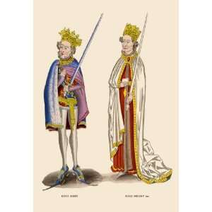  King John and King Henry 1st 28x42 Giclee on Canvas