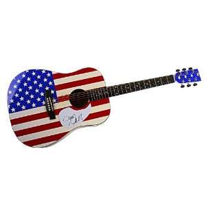 Judy Collins Autographed Signed Flag Guitar & Proof UACC RD