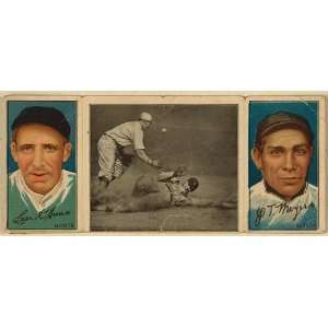  Leon Ames/John T. Meyers, New York Giants,baseball 1912 