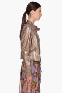 Haute Hippie Bronze Leather Jacket for women  