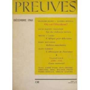 Preuves n°130 décembre 1961 collectif  Books