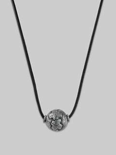 Scott Kay   Leather, Sterling Silver & Hematite Cross Necklace