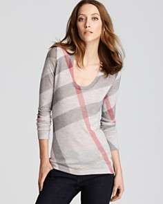 Burberry Brit On Gauge Check Printed Sweater