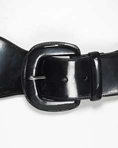 Lauren by Ralph Lauren Curved Patent Leather Belt, 3W