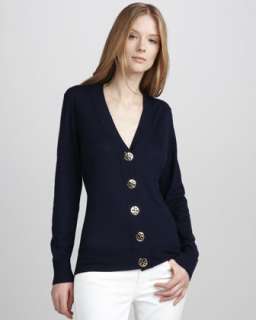 Tory Burch Button Front Ribbed Cardigan  