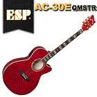 ESP Acoustic Electric Guitar AC 30E QMSTR X Tone LTD See Thru Red Wood 