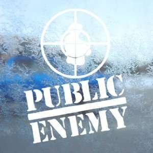 Public Enemy White Decal Rap Band Car Window Laptop White Sticker