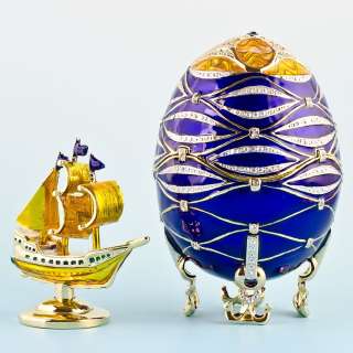 Yacht Faberge Inspired Egg  