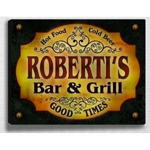  Robertis Bar & Grill 14 x 11 Collectible Stretched 