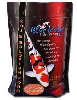 Blue Ridge Color Enhancer Koi&Goldfish Fish Food 25 lb.  