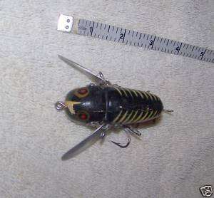 Vintage Heddon Crazy Crawler 2120 XBW Wood fishing lure  