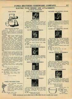 1942 Sunbeam Mixmaster Food Mixer Power unit Buffer ad  