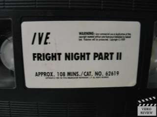 Fright Night Part (Pt.) 2 VHS Roddy McDowall, Traci Lin 012236261933 