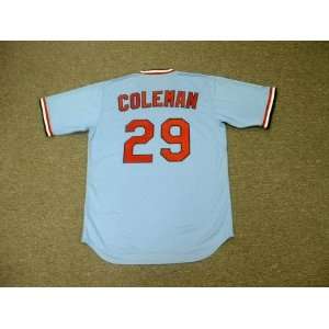 VINCE COLEMAN St. Louis Cardinals Majestic Cooperstown Throwback Away 