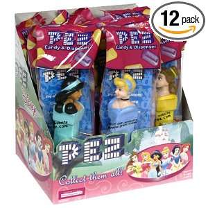 PEZ Disney Princess, 0.58 Ounce Assorted Candy Dispensers (Pack of 12)