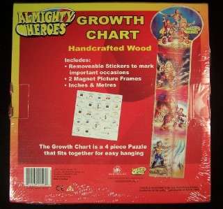 GROWTH CHART BIBLE ALMIGHTY HEROES MOSES DAVID ft/cm  