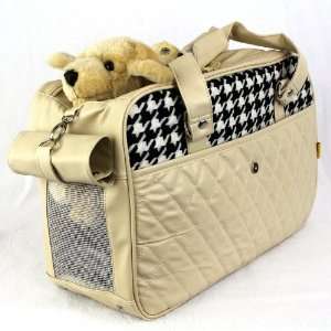  Dog Puppy Cat Pet Travel Carrier Bag Tote Beige/Black: Pet 