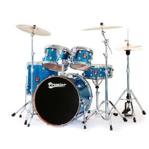   Rock 22 Shell Pack, Drum Set (Blue Sparkle) Musical Instruments