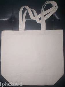 Large Extra Heavy duty canvas plain tote bag/NO DYE/ 