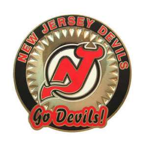 NEW JERSEY DEVILS GO DEVILS!  NHL LOGO PIN  
